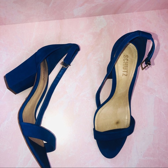 blue short heels